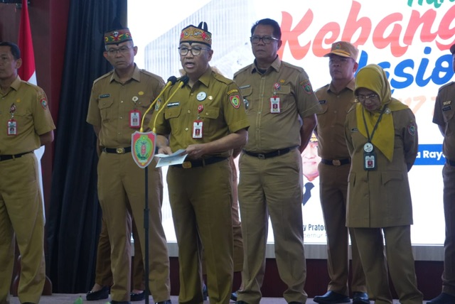 Plt Sekda Kalteng Pimpin Upacara Harkitnas ke-117, Serukan Semangat Kebangkitan Bangsa yang Berpihak pada Rakyat