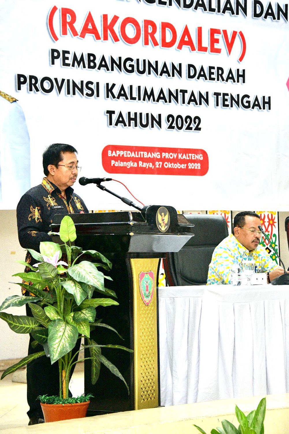 Sekda Prov. Kalteng Buka RAKORDALEV Pembangunan Daerah Prov. Kalteng Tahun 2022